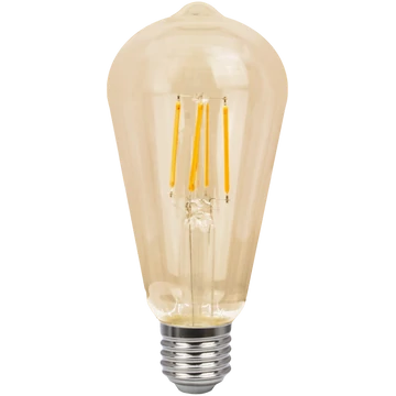 TRACON COG LED fényforrás, arany, 230 VAC, E27, 8W, 800 lm, ST64, 2500K, EEI=F (FILGST648W)