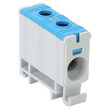TRACON Főáramköri leágazó kapocs, sínre szerelhető, kék, 2.5-35mm2, max. 1000VAC, 1500VDC, max.135A (FLEAL-35/1K)