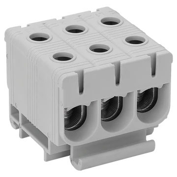 TRACON Főáramköri leágazó kapocs, sínre szerelhető, szürke, 2.5-50mm2, max. 1000VAC, 1500VDC, 3xmax.160A (FLEAL-50/1X3)