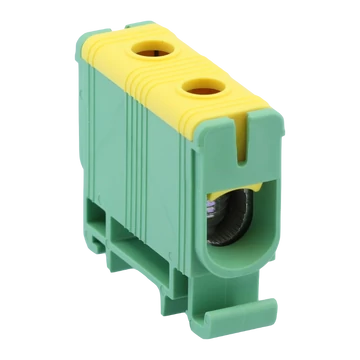 TRACON Főáramköri leágazó kapocs, sínre szerelhető, zöld/sárga, 6-50mm2, max. 1000VAC/1500VDC, max.160A (FLEAL-50/1ZS)