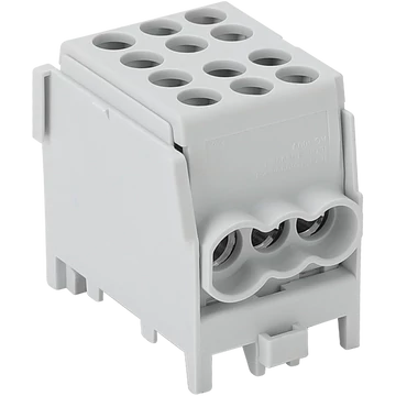 TRACON Főáramköri leágazó kapocs, sínre szerelhető, szürke, 2.5-25mm2, max. 1000VAC/DC, max.101A (FLECU-25-16-3)