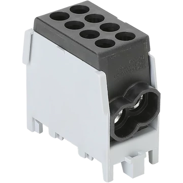 TRACON Főáramköri leágazó kapocs, sínre szerelhető, fekete, 2.5-25mm2, max. 1000VAC/DC, max.101A (FLECU-25-25-2F)