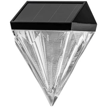 TRACON Napelemes kerti falilámpa, 0,05W, 3000K, 7 lm, 1,2V/600mAh NI-MH, IP44 (GARDIA)