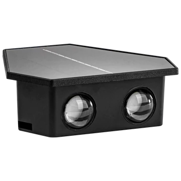 TRACON Napelemes kerti falilámpa, 0,3W, 3000K, 30 lm,3,7V/1300mAh Li, IP44 (GARSL3)