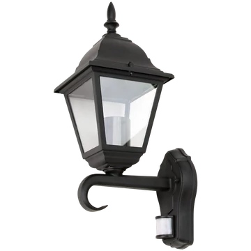 TRACON Kültéri fali lámpa mozgásérz. álló karos, 230VAC, 50Hz, E27, max.60W, IP54 (GARUME27)