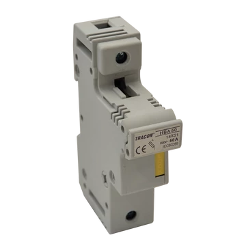 TRACON Szakaszolókapcsoló-biztosító hengeres bizt.hoz, maszkolható, 50A, 14x51mm; Un=230V/400V (HBA-1P-50)