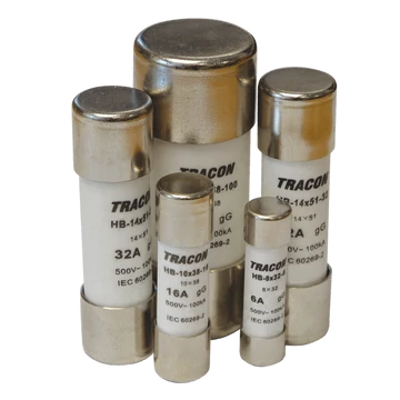 TRACON Hengeres biztosító, aM 6A, 500V, 100kA, 14x51 (HBM-14X51-6)
