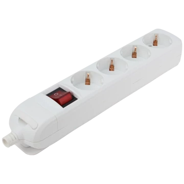 TRACON Újravezetékezhető, hordozható elosztósáv, 4xSCHUKO, max.16A, 250VAC (HUR-04K)