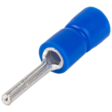 TRACON Szigetelt csapos saru, ónozott elektrolitréz, kék, 2,5mm2, (l1=12mm, d1=2,3mm), PVC (KCS)