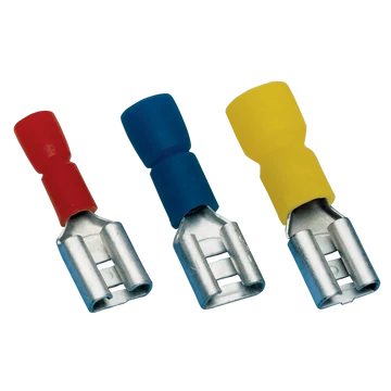 TRACON Szigetelt rátolható csatlakozó hüvely, hosszú fémrész 2,5 mm2, 4,8x0,5 mm, kék, 2.5mm2 4.8 x 0.5 mm (KCSH5-HF)