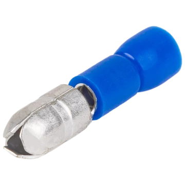 TRACON Szigetelt hengeres csatlakozó dugó, elektrolitréz, kék, 2,5mm2, (d1=2,3mm, d2=5mm), PVC (KH4)