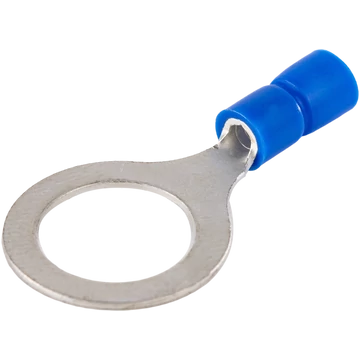 TRACON Szigetelt szemes saru, ónozott elektrolitréz, kék, 2,5mm2, M10, (d1=2,3mm, d2=10,5mm), PVC (KSZ10)