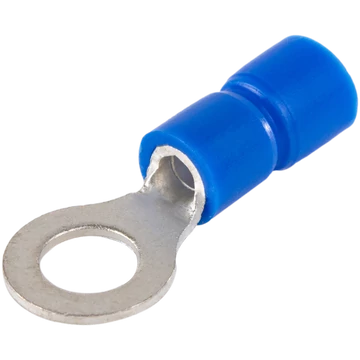 TRACON Szigetelt szemes saru, ónozott elektrolitréz, kék, 2,5mm2, M6, (d1=2,3mm, d2=6,4mm), PVC (KSZ6)
