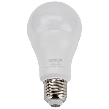 TRACON Gömb burájú LED fényforrás SAMSUNG chippel, 230V, 50Hz, 15W, 3000K, E27, 1490 lm, 200°, A65, SAMSUNG chip, EEI=F (LAS6515W)