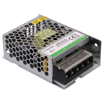 TRACON Fém házas LED meghajtó, 90-264VAC/12VDC, 15W, 0-1,3A, IP20 (LDCV-15-12)