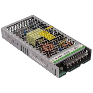 TRACON Fém házas LED meghajtó, 90-264VAC/24VDC, 200W, 0-8,8A, IP20 (LDCV-200-24)