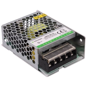 TRACON Fém házas LED meghajtó, 90-264VAC/12VDC, 35W, 0-3A, IP20 (LDCV-35-12)