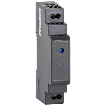 TRACON DIN sínre szerelhető tápegységszabályozható DC kimenettel, 100-200VAC, 0,5A/DC24V, 0,63A/15,2W (LDCVDIN-15-24)