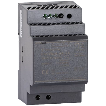 TRACON DIN sínre szerelhető tápegységszabályozható DC kimenettel, 100-200VAC, 3A/DC24V, 2,5A/60W (LDCVDIN-60-24)
