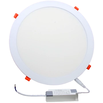 TRACON Beépíthető LED mélysugárzó, kerek, fehér, 230 VAC 50Hz, 21 W, 2155 lm, D=300 mm, 2700 K, IP40, EEI=F (LED-DL-21WW)