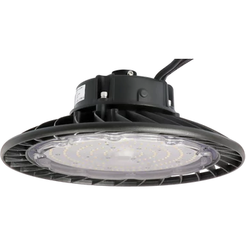 TRACON LED csarnokvilágító, kültéri, UFO forma, 230 VAC, 100 W, 15000 lm, 4500K, 30000 h, IP65, 1-10V, EEI=D (LHBC100W)