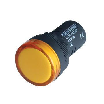 TRACON LED-es jelzőlámpa, sárga, 48V AC/DC, d=22mm (LJL22-YD)