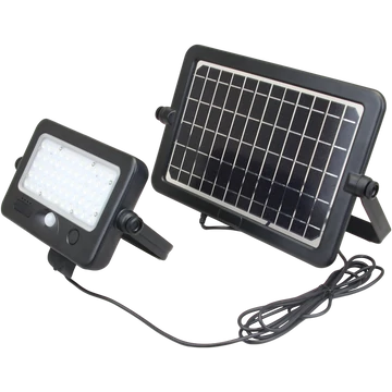 TRACON Napelemes LED fényvető mozgásérzékelővel, 10 W, 4000 K, 1100 lm, IP65, 3,7 V 7200 mAh (LSFLK10W)