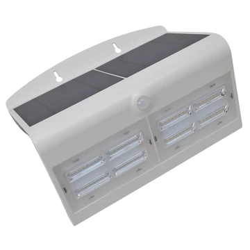 TRACON Napelemes LED fali világítótest mozgásérzékelővel, fehér, 6,8 W, 4000 K, 800 lm, IP65, 3,7 V, 4 Ah (LSLBW7W)