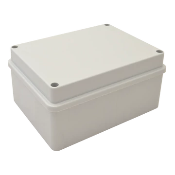 TRACON Elektronikai doboz, világos szürke, teli fedéllel, 150x110x70mm, IP54 (MED15117S)