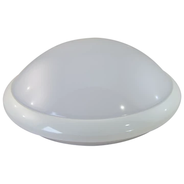 TRACON Műanyag védett beltéri fali LED lámpatest mozgásérzékelővel, 230VAC, 16W, 5,8GHz, 360°, 1-8m, 10s-12mn, 4500K, IP44, 1285lm, EEI=G (MFM02)