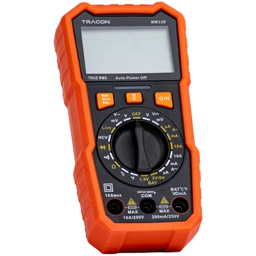 TRACON Digitális multiméter, TRMS, ACV, DCV, ACA, DCA, OHM, diode, NCV, signal (MM33B)