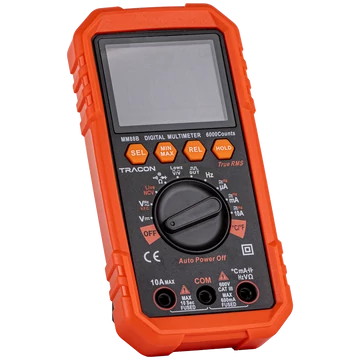TRACON Digitális multiméter, TRMS, ACV, DCV, ACA, DCA, OHM, FREQ, diode, NCV, signal (MM88B)