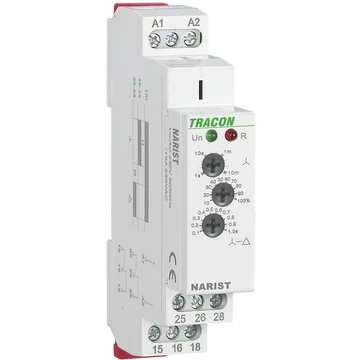 TRACON Csillag-delta időrelé, AC/DC12-240V, t1:0,1s-10min t2:0,1s-1s 16A/AC1, 250VAC/24VDC (NARIST)