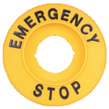 TRACON EMERGENCY STOP lap, magasított, d=60mm, h=8mm, ABS (NYG3-ES60H)