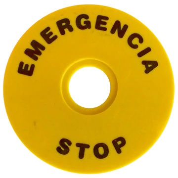 TRACON EMERGENCY STOP lap, d=90mm; h=2mm; ABS (NYG3-ES90)