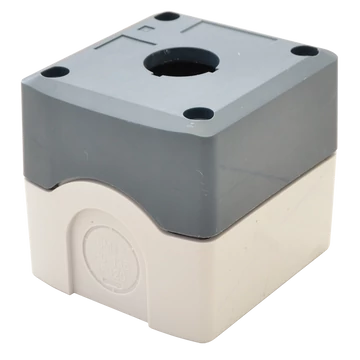 TRACON Összeállított tokozat nyomógombokhoz, szürke, 1-es, d=22,5, IP65, 2xPG-13,5 (NYGD-1GR)