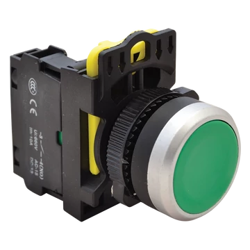 TRACON Egyszerű nyomókapcsoló, zöld, 1xNO, 5A/230V AC-15, IP65 (NYK3-G)