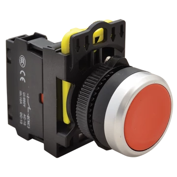 TRACON Egyszerű nyomókapcsoló, piros, 1xNC, 5A/230V AC-15, IP65 (NYK3-R)