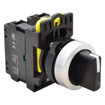 TRACON Karos kapcsoló, háromállású, rugóvisszatérítéses, 2xNO, 5A/230V AC-15, IP65 (NYK3-S34BK)