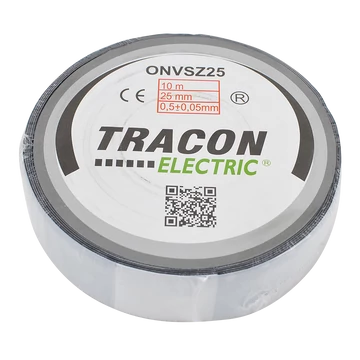 TRACON Önvulkanizáló szalag, fekete, 10mx25mm, -40°C-75°C (ONVSZ25)