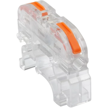 TRACON Csavar nélküli vezetékösszekötő, toldó, nyitható, átlátszó, 0,5-4mm2, 32A, 400VAC 1P (OVOKT11)