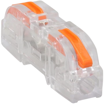 TRACON Csavar nélküli vezetékösszekötő, toldó, nyitható, átlátszó, 0,5-4mm2, 32A, 400VAC 1P (OVOTT11)