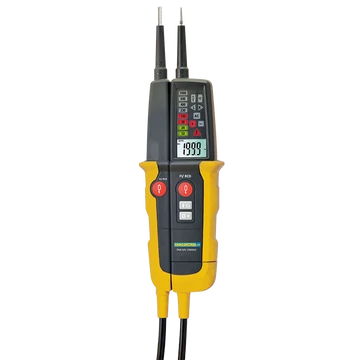 TRACON 2 pólusú feszültségvizsgáló és AVK teszter, LED LCD kijelző, 12-1000V AC/DC, 30mA FI‐Test (PANMV-1000AD)