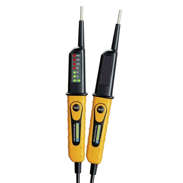 TRACON 2 pólusú feszültségvizsgáló LED kijelző és AVK teszter, 6‐400V AC/DC, 30mA FI‐Test (PANVOLTTESTER400FI)