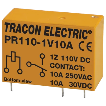 TRACON Print relé, 110V DC / 1xCO (10A, 230V AC / 30V DC) (PR110-1V10A)