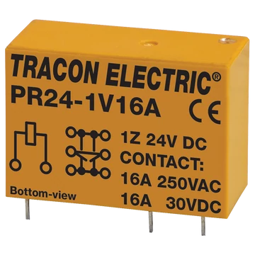 TRACON Print relé, 24V DC / 1xCO (16A, 230V AC / 30V DC) (PR24-1V16A)