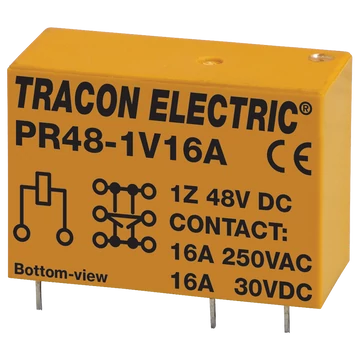 TRACON Print relé, 48V DC / 1xCO (16A, 230V AC / 30V DC) (PR48-1V16A)