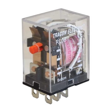 TRACON Miniatűr teljesítmény relé, 230V AC / 2xCO (10A, 230V AC / 28V DC) (RL08-240AC)