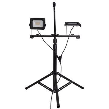 TRACON Állványos LED szerelő fényvető, 220-240 VAC, 2x30W, 4000K, IP65, 2x2400lm, EEI=G (RSMDAW230W)