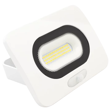 TRACON SMD fényvető mozgásérzékelővel, fehér, 10W, 4000K, IP65, 220-240V AC, 800lm, 110°, 3-10m, EEI=G (RSMDLFM10)